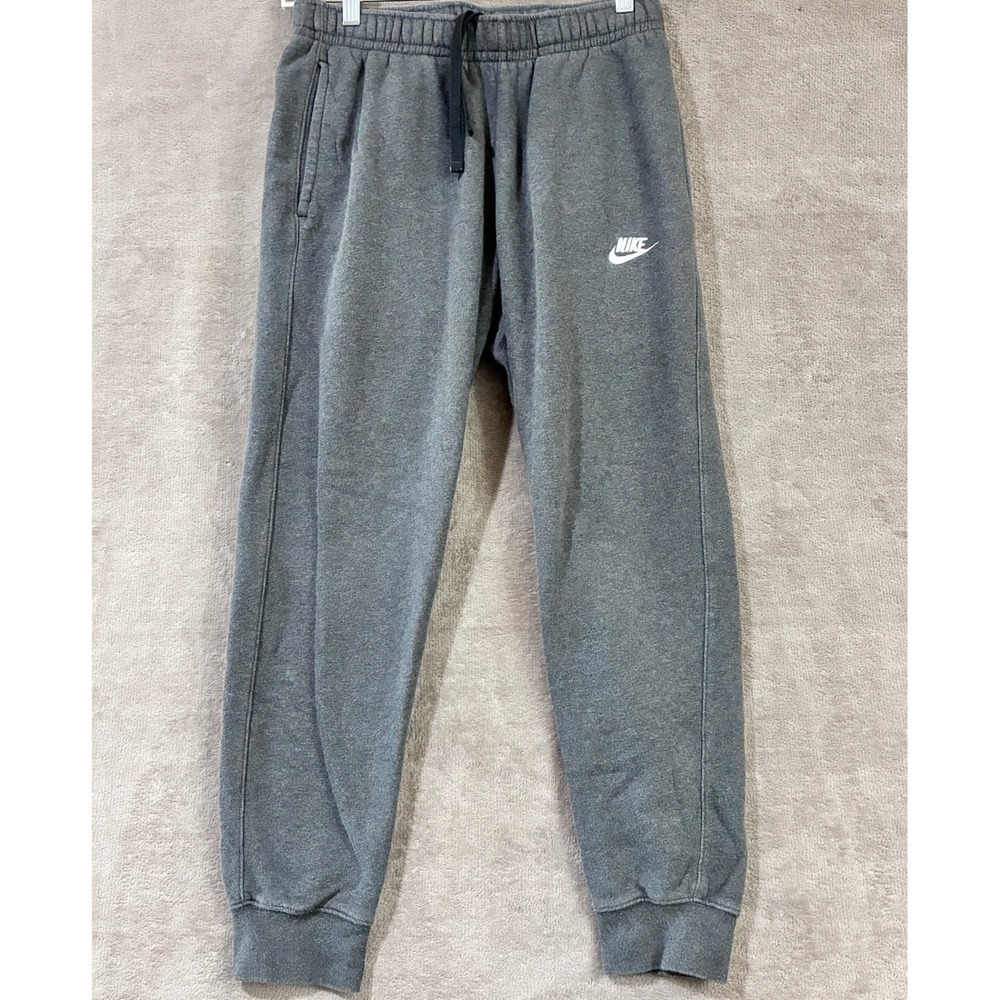 Nike Jogger Sweatpants Mens Small Gray Club Fleece Activewear Sporty Gym Lounge